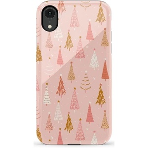 image:imageCasely iPhone XR Case  Boho Blooms  Golden Floral  Essential Slim DualLayer Protective DesignBubblegum Forest  Christmas Tree