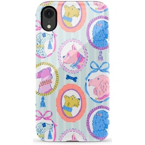 image:imageCasely iPhone XR Case  Boho Blooms  Golden Floral  Essential Slim DualLayer Protective DesignChateau Pups  French Dog