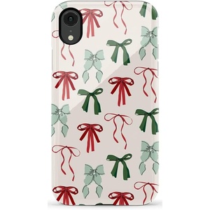 image:imageCasely iPhone XR Case  Boho Blooms  Golden Floral  Essential Slim DualLayer Protective DesignFestive Girlie  Holiday Bows