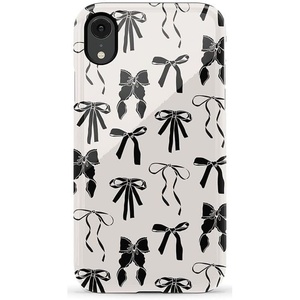 image:imageCasely iPhone XR Case  Boho Blooms  Golden Floral  Essential Slim DualLayer Protective DesignGoth Girlie  Black Bows