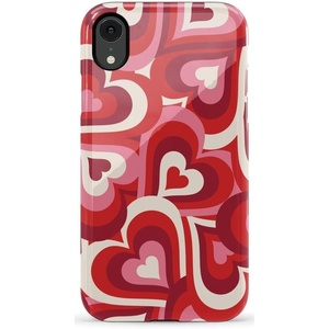 image:imageCasely iPhone XR Case  Boho Blooms  Golden Floral  Essential Slim DualLayer Protective DesignLove Song Remix  Ombre Hearts