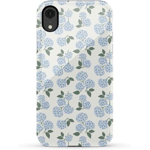 image:imageCasely iPhone XR Case  Boho Blooms  Golden Floral  Essential Slim DualLayer Protective DesignNantucket Cottage  Blue Hydrangea