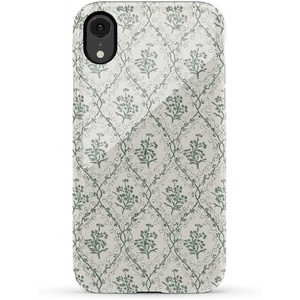 image:imageCasely iPhone XR Case  Boho Blooms  Golden Floral  Essential Slim DualLayer Protective DesignSage Tapestry  Floral Vines