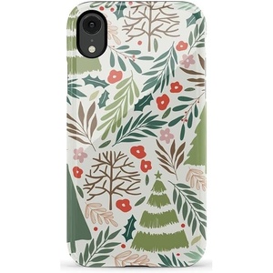 image:imageCasely iPhone XR Case  Boho Blooms  Golden Floral  Essential Slim DualLayer Protective DesignUnder the Mistletoe  Holiday