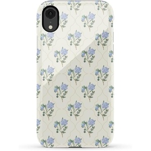 image:imageCasely iPhone XR Case  Boho Blooms  Golden Floral  Essential Slim DualLayer Protective DesignVintage Garden  Blue Hydrangea