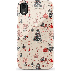 image:imageCasely iPhone XR Case  Boho Blooms  Golden Floral  Essential Slim DualLayer Protective DesignWinter Nostalgia  Vintage Holiday