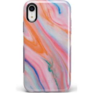 image:imageCasely iPhone XR Case  Youre a Gem  Rainbow Marble Swirl  Bold Protective Design