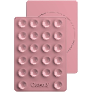 image:imageCasely Grippy Kiwi Kiss  Lime Green Glitter  MagSafe Compatible Cell Phone Mount Silicone Suction Cup Sticky Phone Holder and StandPink