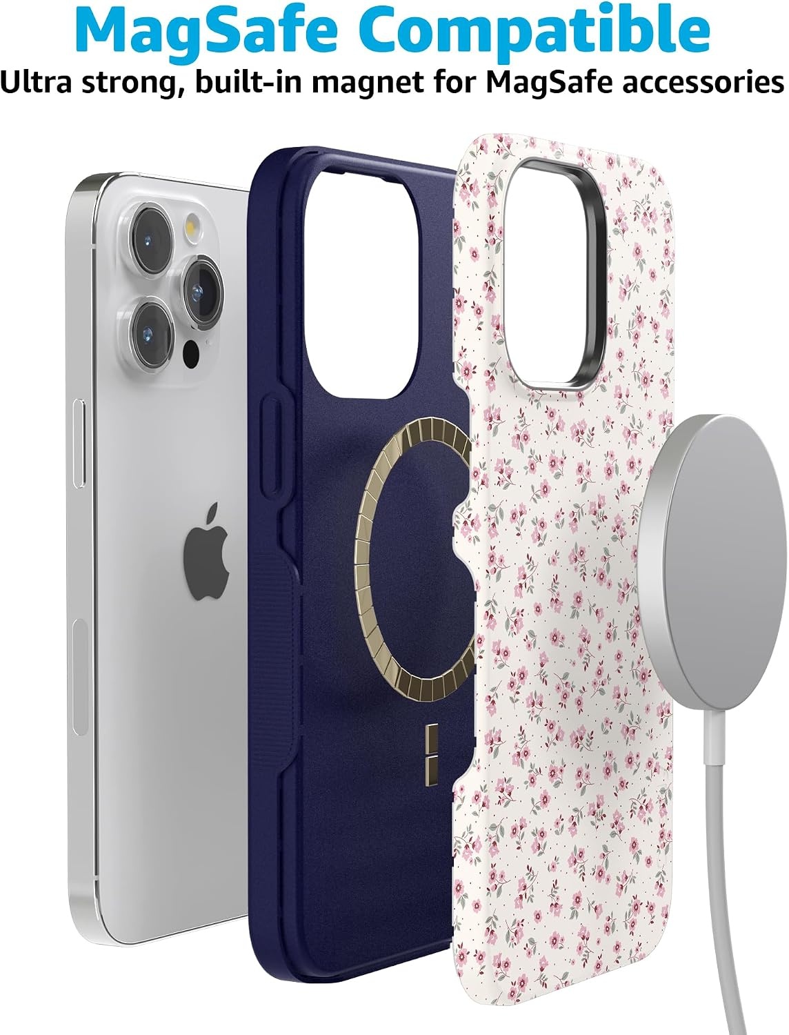 image:imageCasely iPhone 15 Pro Max Case  Cottage Charm  Cottagecore  Bold Protective Design  Compatible with MagSafe