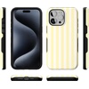 image:imageCasely iPhone 15 Pro Max Case  Butter Yellow Stripes  Sunday Best  Bold Protective Design  Compatible with MagSafe