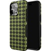 image:imageCasely iPhone 15 Pro Max Case  Harlequin Wicked Diamond  Black and Green  Bold Protective Design  MagSafe Compatible Design