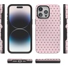 image:imageCasely iPhone 15 Pro Max Case  On the Dot  Pink amp Brown Polka Dot  Bold Protective Design  Compatible with MagSafe