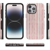image:imageCasely iPhone 15 Pro Max Case  Pretty in Pastel  Blush Stripes  Bold Protective Design  MagSafe Compatible Design
