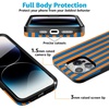 image:imageCasely iPhone 15 Pro Max Case  Scribble Me that  Crayola Rainbow Pencil  Bold Protective Design  Compatible with MagSafeGo New York  Blue  Orange Stripes