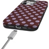 image:imageCasely iPhone 15 Pro Max Case  Spotted in SoHo  Burgundy Polka Dot  Bold Protective Design  Compatible with MagSafe