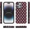 image:imageCasely iPhone 15 Pro Max Case  Spotted in SoHo  Burgundy Polka Dot  Bold Protective Design  Compatible with MagSafe