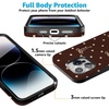 image:imageCasely iPhone 15 Pro Max Case  Teddy Bows  Brown Polka Dot  Bold Protective Design  MagSafe Compatible Design