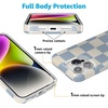 image:imageCasely iPhone 15 Pro Max Case  Wild at Heart  Tiger  Compatible with MagSafe  Classic Ultra Slim DesignFit Check  Light Blue Checkerboard