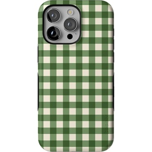 image:imageCasely iPhone 15 Pro Max Case  Checked Twice  Green Plaid  Bold Protective Design  MagSafe Compatible Design