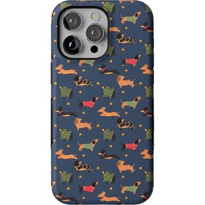 image:imageCasely iPhone 15 Pro Max Case  Dashing Doxies  Dachshund Dog  Bold Protective Design  MagSafe Compatible Design