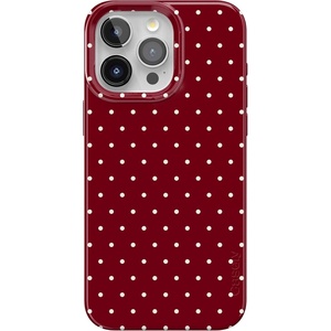 image:imageCasely iPhone 15 Pro Max Case  On the Dot  Maroon Polka Dot  Compatible with MagSafe  Classic Ultra Slim Design