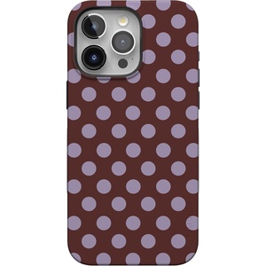 image:imageCasely iPhone 15 Pro Max Case  Spotted in SoHo  Burgundy Polka Dot  Bold Protective Design  Compatible with MagSafe