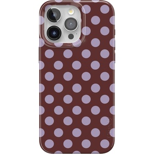 image:imageCasely iPhone 15 Pro Max Case  Spotted in SoHo  Burgundy Polka Dot  Compatible with MagSafe  Classic Ultra Slim Design