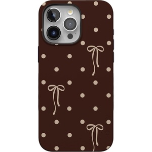 image:imageCasely iPhone 15 Pro Max Case  Teddy Bows  Brown Polka Dot  Bold Protective Design  MagSafe Compatible Design