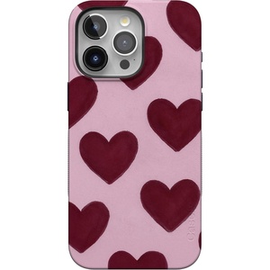 image:imageCasely iPhone 15 Pro Max Case  Whole Lotta Love  Plum Hearts  Bold Protective Design  MagSafe Compatible Design