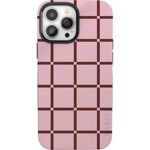 image:imageCasely iPhone 13 Pro Case  Uptown Gridlock  Pink Checkerboard  Bold Protective Design  Compatible with MagSafe