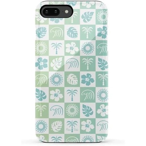 image:imageCasely iPhone 678 Plus Case  Leaf Me Alone  Green Floral Print  Bold Protective DesignPura Vida  Coastal Checkers
