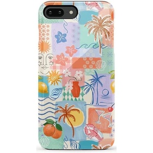 image:imageCasely iPhone 678 Plus Case  Leaf Me Alone  Green Floral Print  Bold Protective DesignTropical Heat  Beachy Collage
