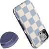image:imageCasely iPhone 1212 Pro Case  Scribble Me that  Crayola Rainbow Pencil  Bold Protective Design  Compatible with MagSafeFit Check  Light Blue Checkerboard