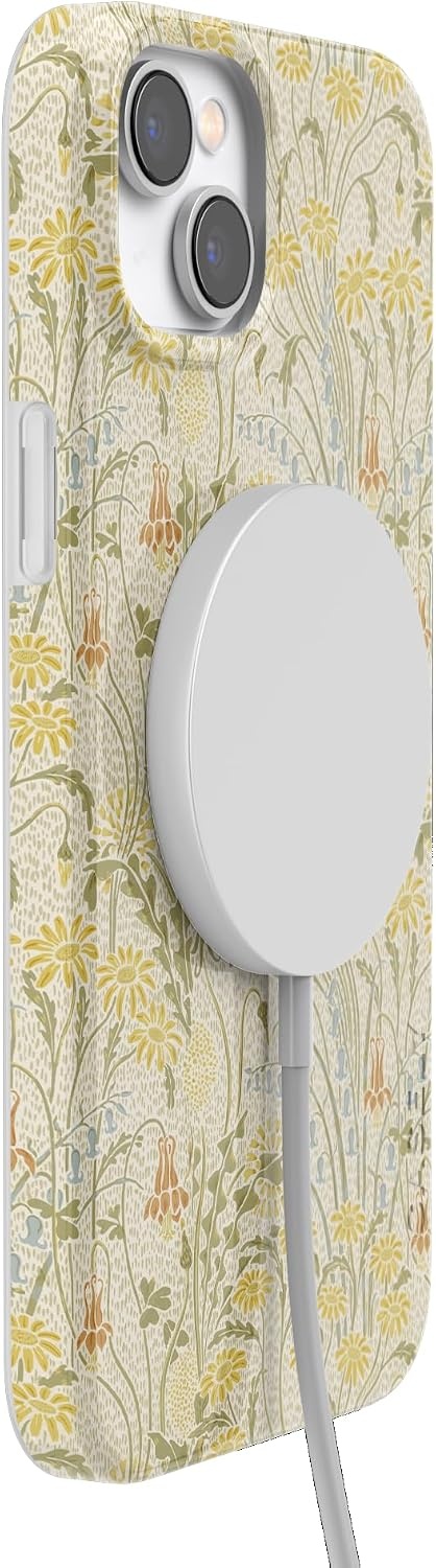image:imageCasely iPhone 14 Case  Dream Garden  Cottagecore  Compatible with MagSafe  Classic Ultra Slim DesignBoho Blooms  Golden Floral