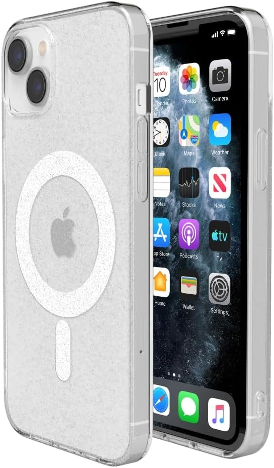 image:imageCasely iPhone 14 Case  Dream Garden  Cottagecore  Compatible with MagSafe  Classic Ultra Slim DesignClear Skies  Clear Shimmer