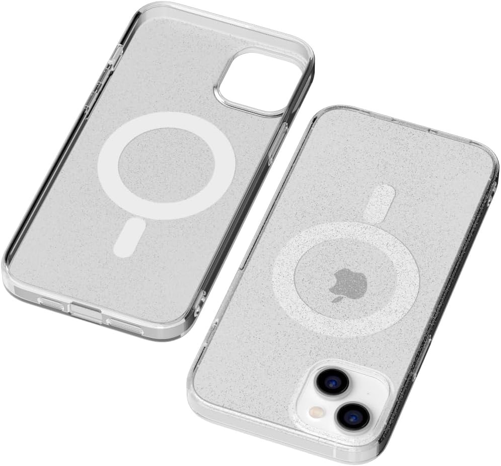 image:imageCasely iPhone 14 Case  Dream Garden  Cottagecore  Compatible with MagSafe  Classic Ultra Slim DesignClear Skies  Clear Shimmer
