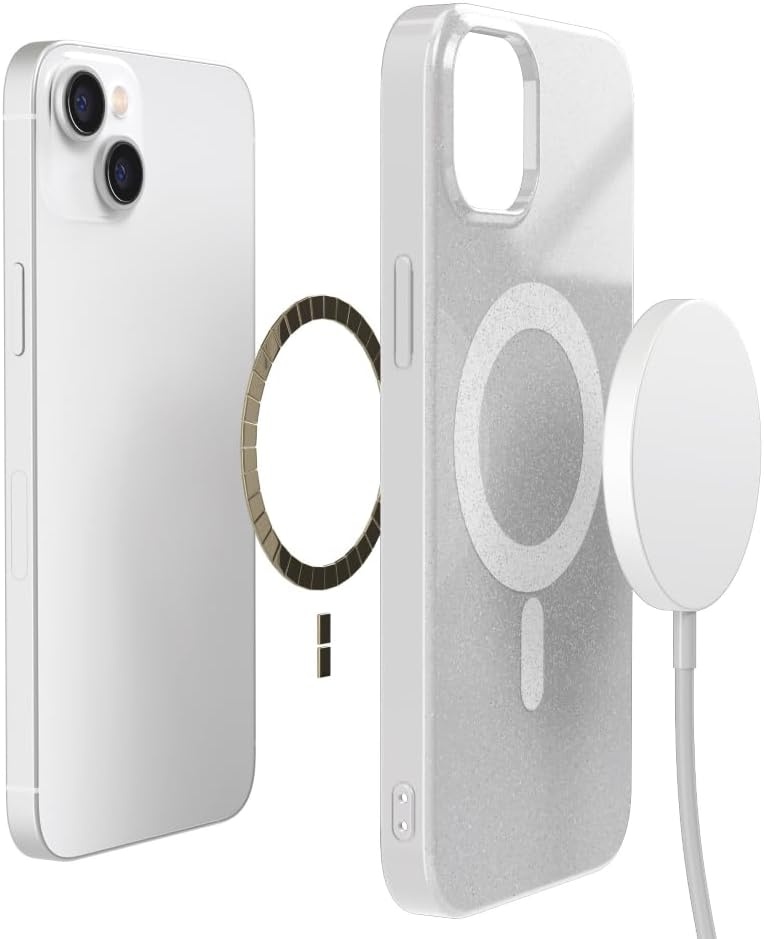 image:imageCasely iPhone 14 Case  Dream Garden  Cottagecore  Compatible with MagSafe  Classic Ultra Slim DesignClear Skies  Clear Shimmer