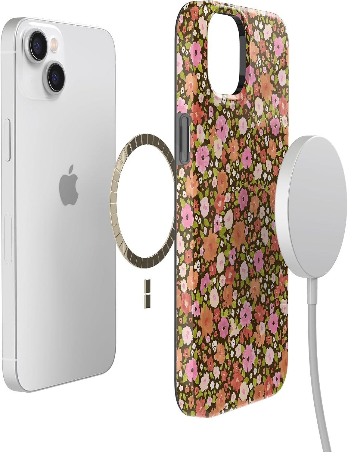 image:imageCasely iPhone 14 Case  Dream Garden  Cottagecore  Compatible with MagSafe  Classic Ultra Slim DesignRustic Roses  Boho Bouquet