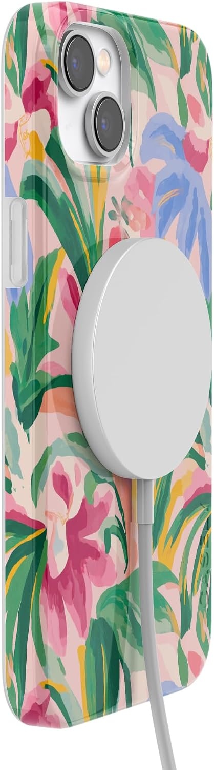 image:imageCasely iPhone 14 Case  Dream Garden  Cottagecore  Compatible with MagSafe  Classic Ultra Slim DesignSunshine Jungle  Poolside Print