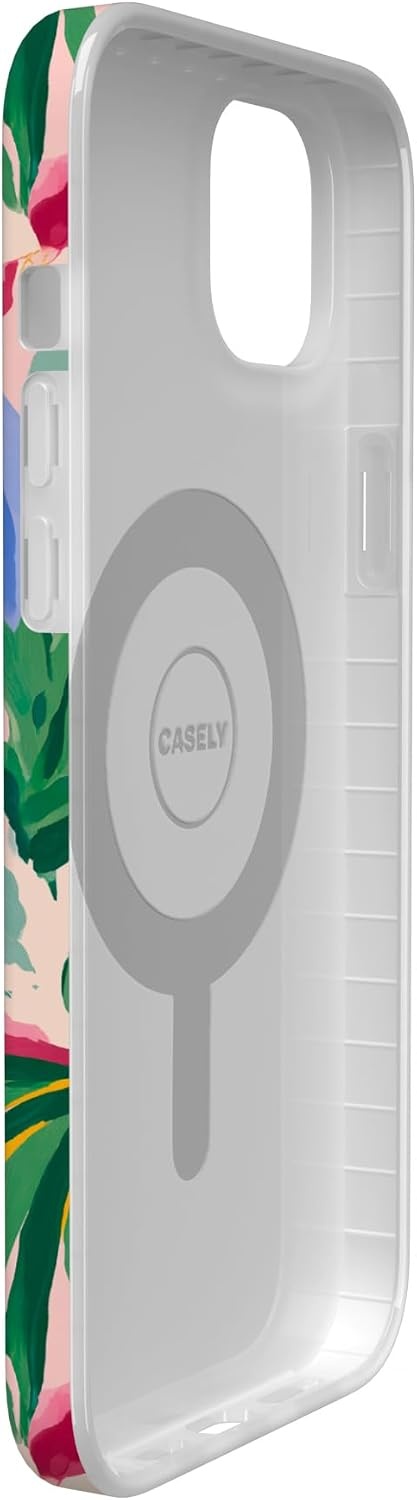 image:imageCasely iPhone 14 Case  Dream Garden  Cottagecore  Compatible with MagSafe  Classic Ultra Slim DesignSunshine Jungle  Poolside Print