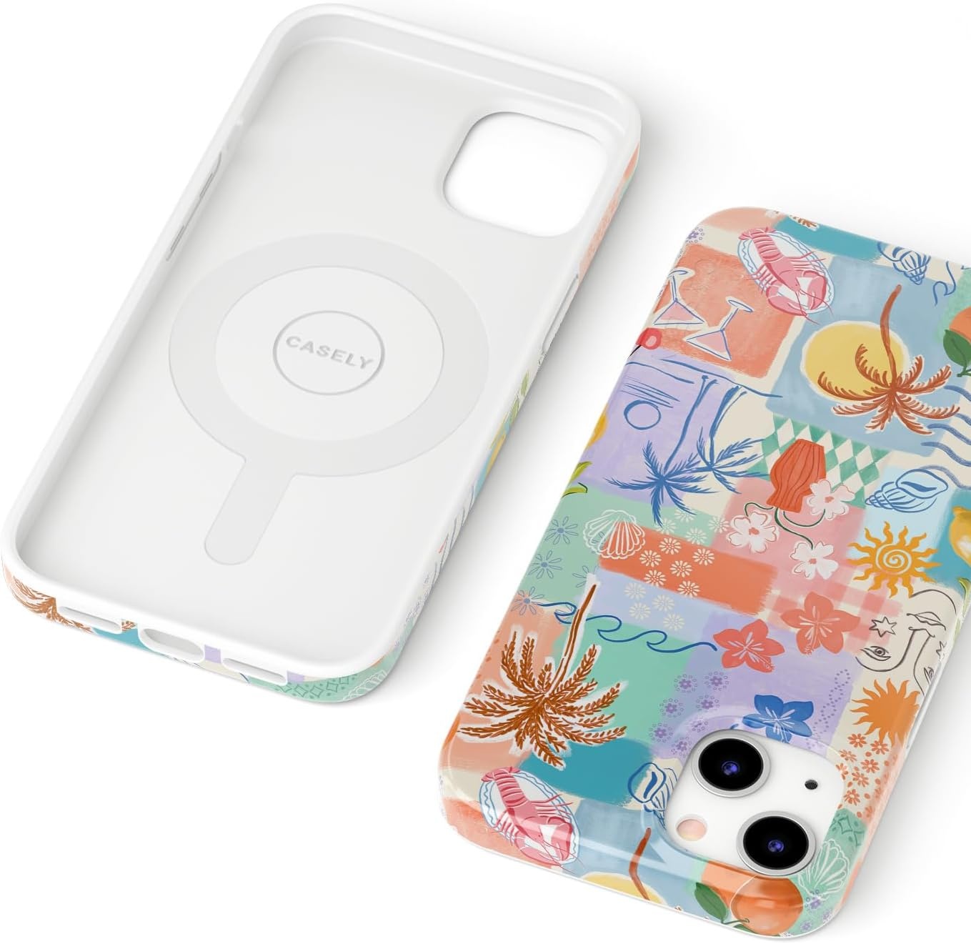 image:imageCasely iPhone 14 Case  Dream Garden  Cottagecore  Compatible with MagSafe  Classic Ultra Slim DesignTropical Heat  Beachy Collage