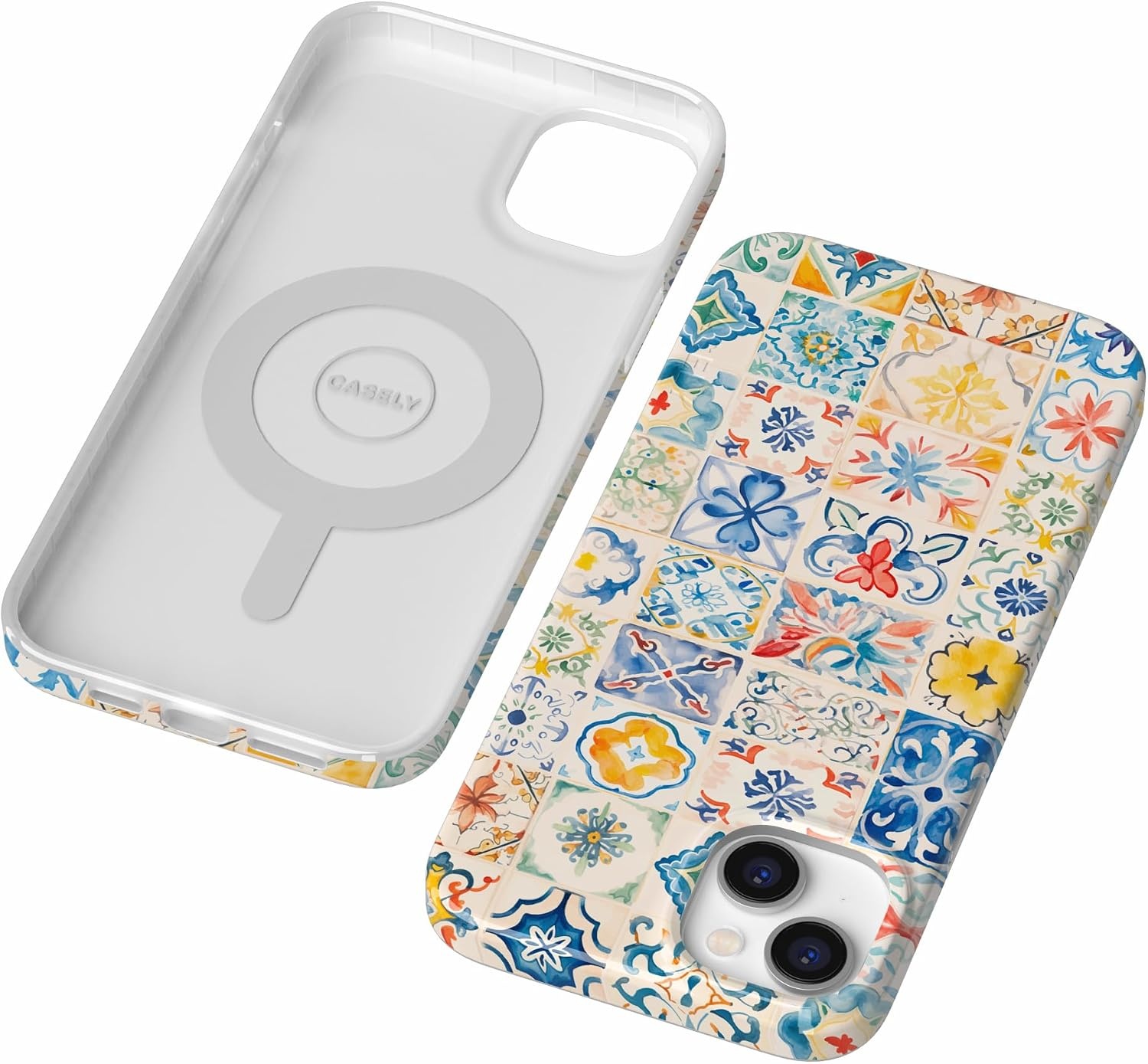 image:imageCasely iPhone 14 Case  Dream Garden  Cottagecore  Compatible with MagSafe  Classic Ultra Slim DesignTuscan Tiles  Dolce Vita