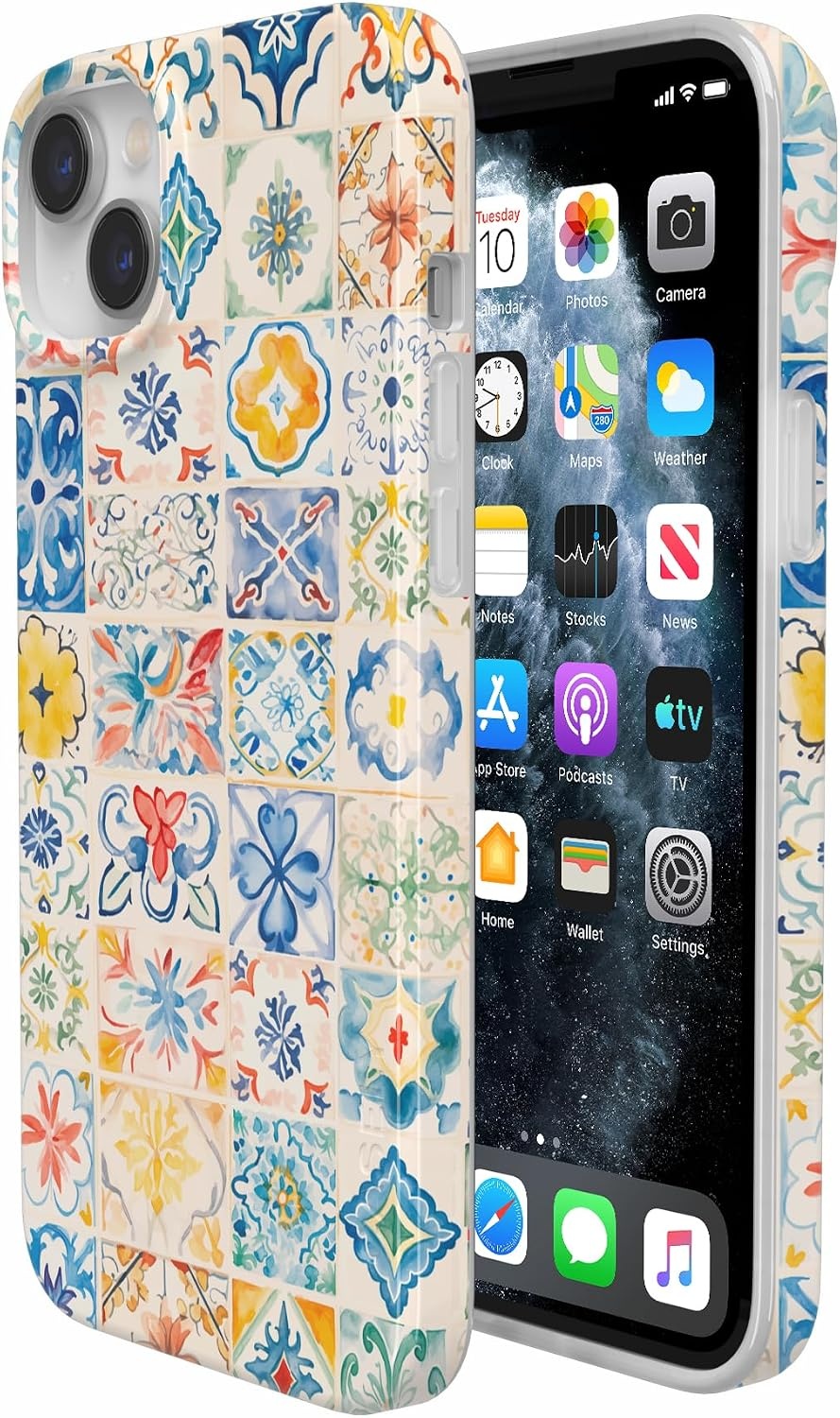 image:imageCasely iPhone 14 Case  Dream Garden  Cottagecore  Compatible with MagSafe  Classic Ultra Slim DesignTuscan Tiles  Dolce Vita