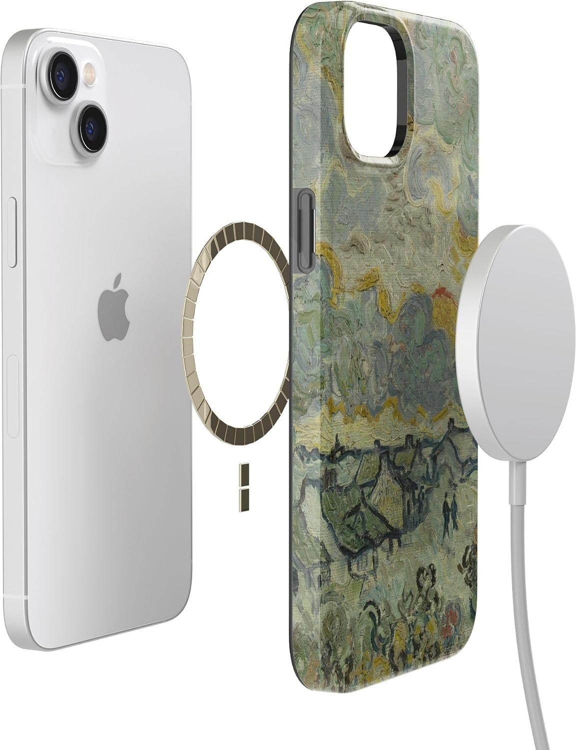 image:imageCasely iPhone 14 Case  Dream Garden  Cottagecore  Compatible with MagSafe  Classic Ultra Slim DesignVan Gogh  Reminiscence of Vincent