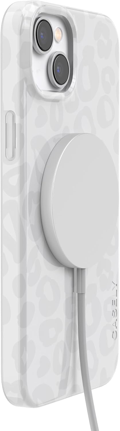 image:imageCasely iPhone 14 Case  Dream Garden  Cottagecore  Compatible with MagSafe  Classic Ultra Slim DesignWhite Snow Leopard  Into the Wild