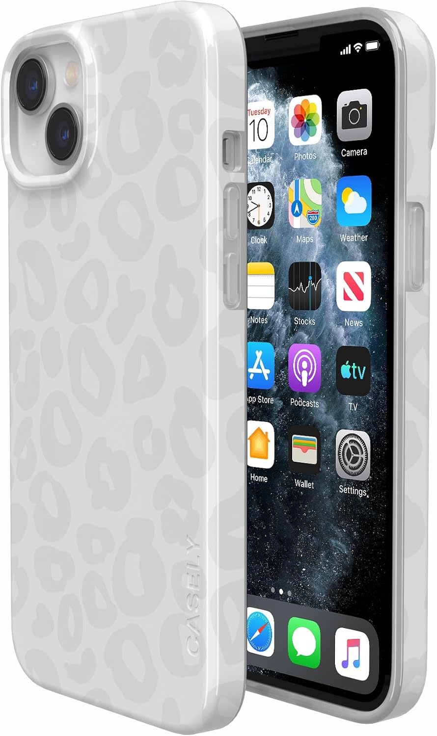 image:imageCasely iPhone 14 Case  Dream Garden  Cottagecore  Compatible with MagSafe  Classic Ultra Slim DesignWhite Snow Leopard  Into the Wild