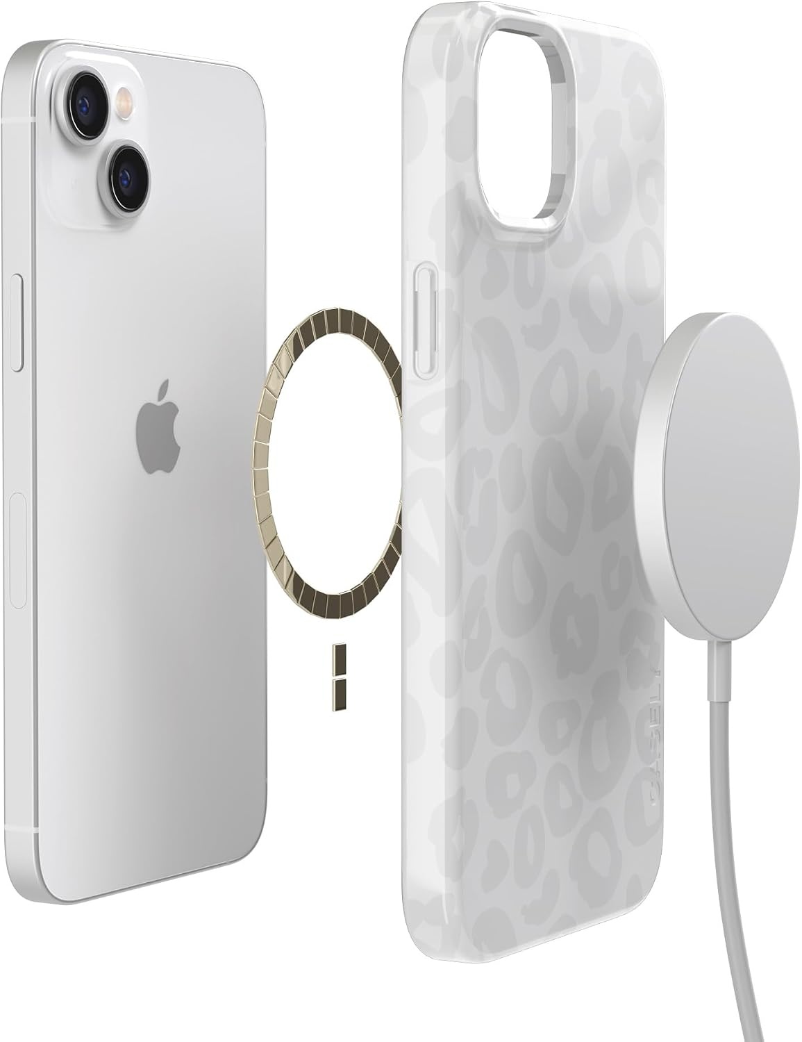 image:imageCasely iPhone 14 Case  Dream Garden  Cottagecore  Compatible with MagSafe  Classic Ultra Slim DesignWhite Snow Leopard  Into the Wild
