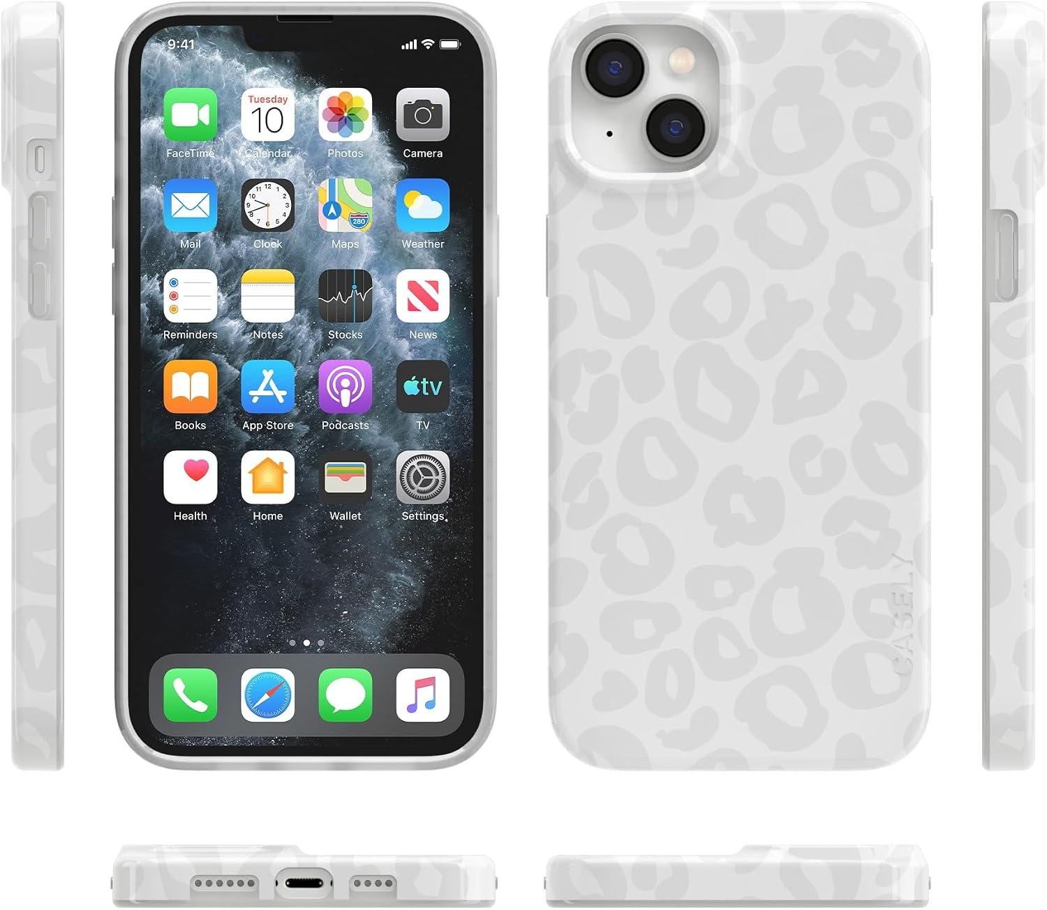image:imageCasely iPhone 14 Case  Dream Garden  Cottagecore  Compatible with MagSafe  Classic Ultra Slim DesignWhite Snow Leopard  Into the Wild