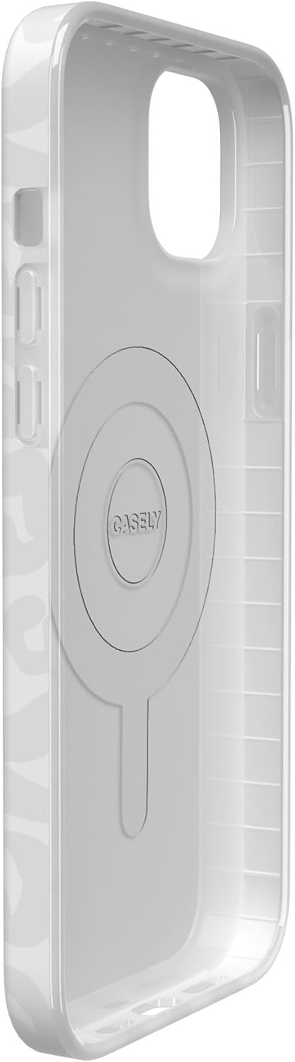 image:imageCasely iPhone 14 Case  Dream Garden  Cottagecore  Compatible with MagSafe  Classic Ultra Slim DesignWhite Snow Leopard  Into the Wild