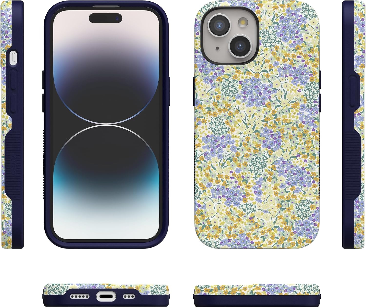 image:imageCasely iPhone 15 Plus Case  Into the Wild  White Snow Leopard  Bold Protective Design  MagSafe Compatible DesignDream Garden  Cottagecore Case